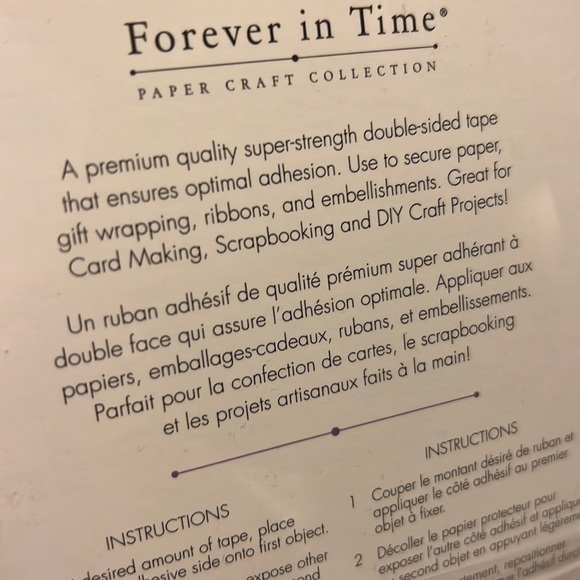 Double-Sided Tape (Super Tacky) 0.25" in. x 15 ft - Picture 4 of 8